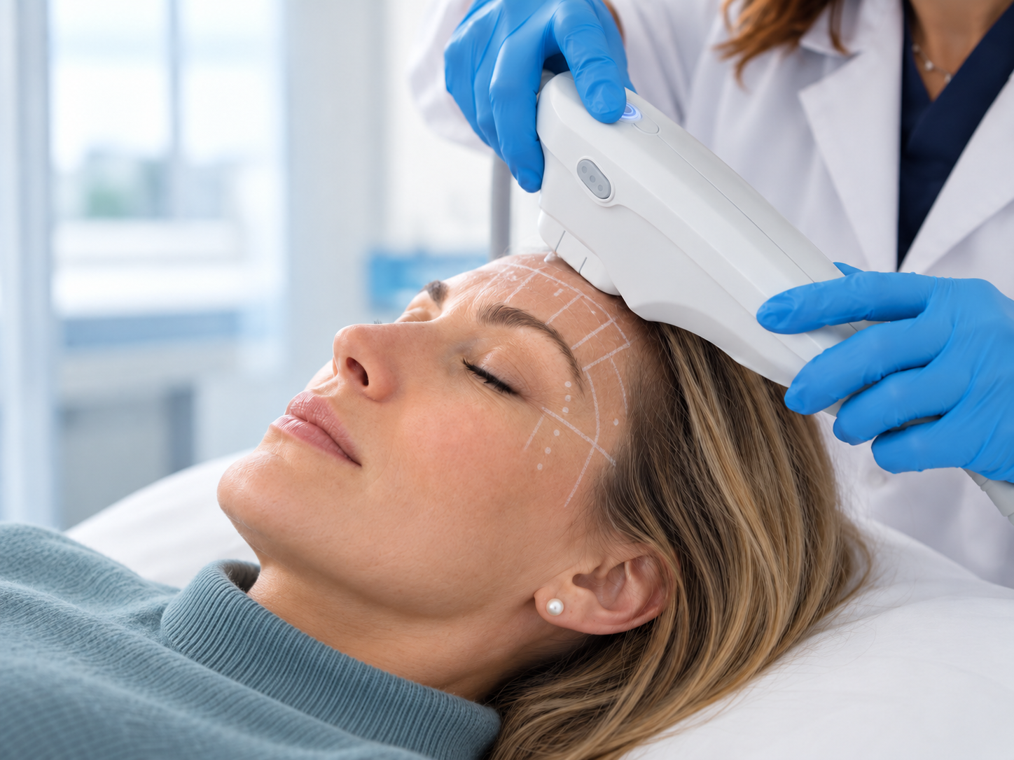 Trattamento Ultherapy con ultrasuoni microfocalizzati